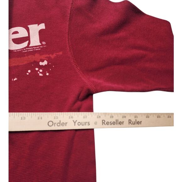 Dr Pepper Thermal Long Sleeve Shirt Men Small Women Medium Soda Waffle Knit Y2K - Picture 4 of 13